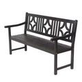 JONATHAN Y Sloane 59.1 3-Seat Ogee Diamond-Back 600-Lbs Support Acacia Wood Outdoor Garden Patio Bench