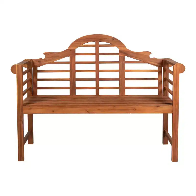 JONATHAN Y Lutyens 51.2 Banc d'extérieur 2 places en bois d'acacia arqué pour jardin et terrasse, supportant 272 kg