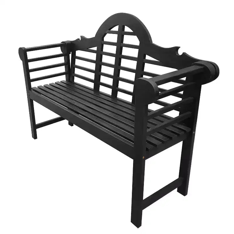 JONATHAN Y Lutyens 51.2 2-Seat Arched 600-Lbs Support Acacia Wood Outdoor Garden Patio Bench