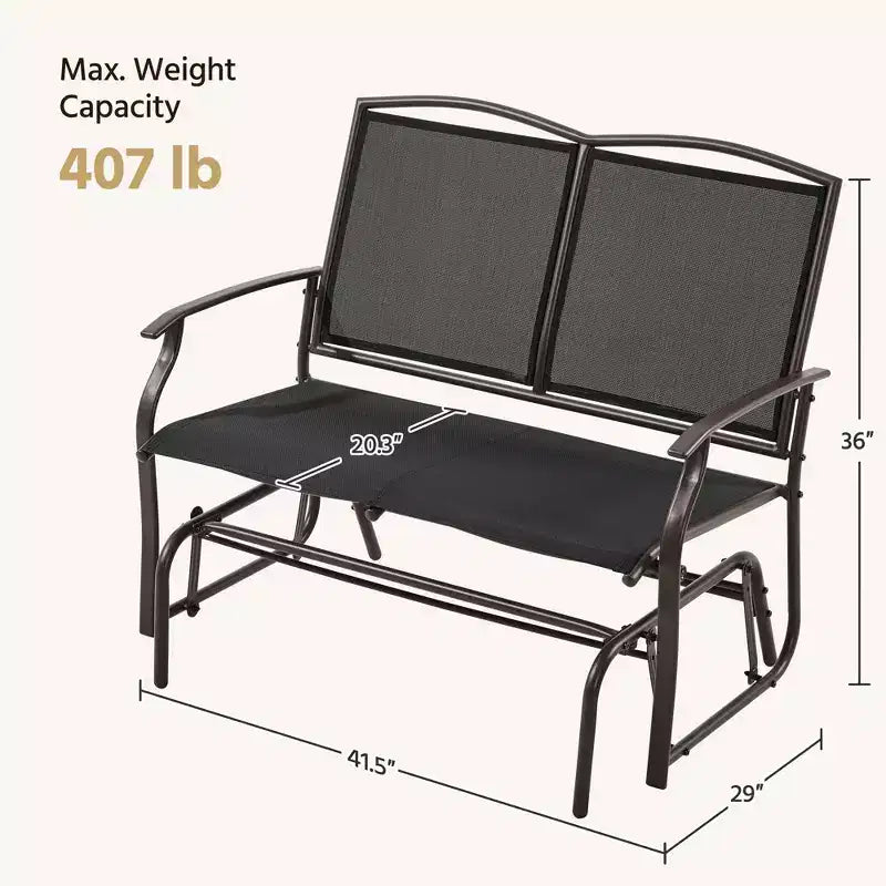 Banc balancelle de terrasse Yaheetech avec cadre en acier