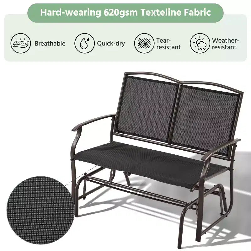 Banc balancelle de terrasse Yaheetech avec cadre en acier