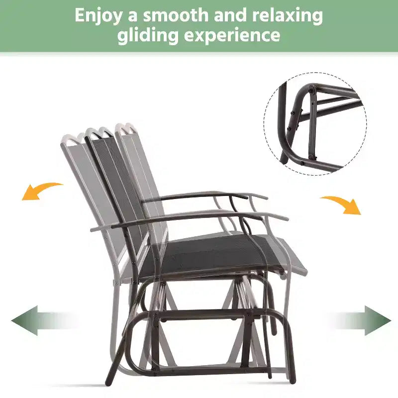 Banc balancelle de terrasse Yaheetech avec cadre en acier
