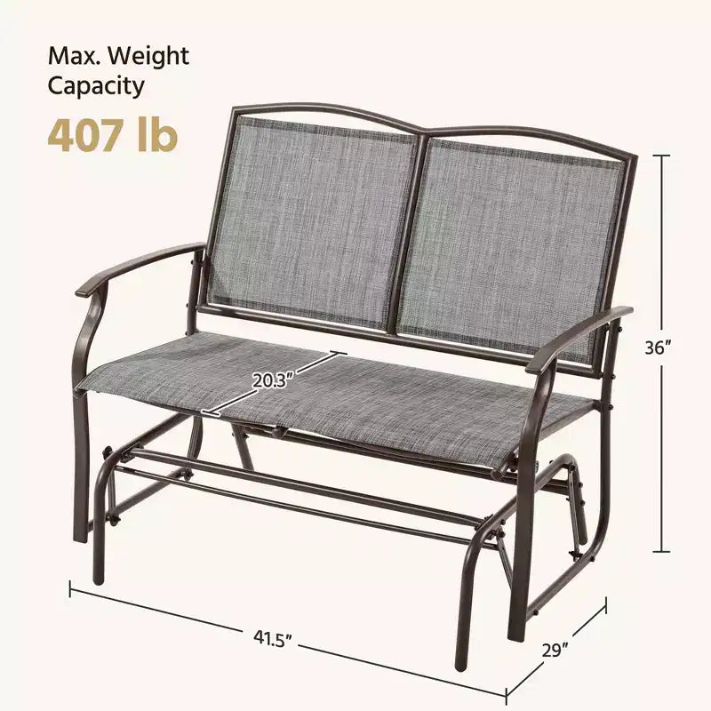 Banc balancelle de terrasse Yaheetech avec cadre en acier