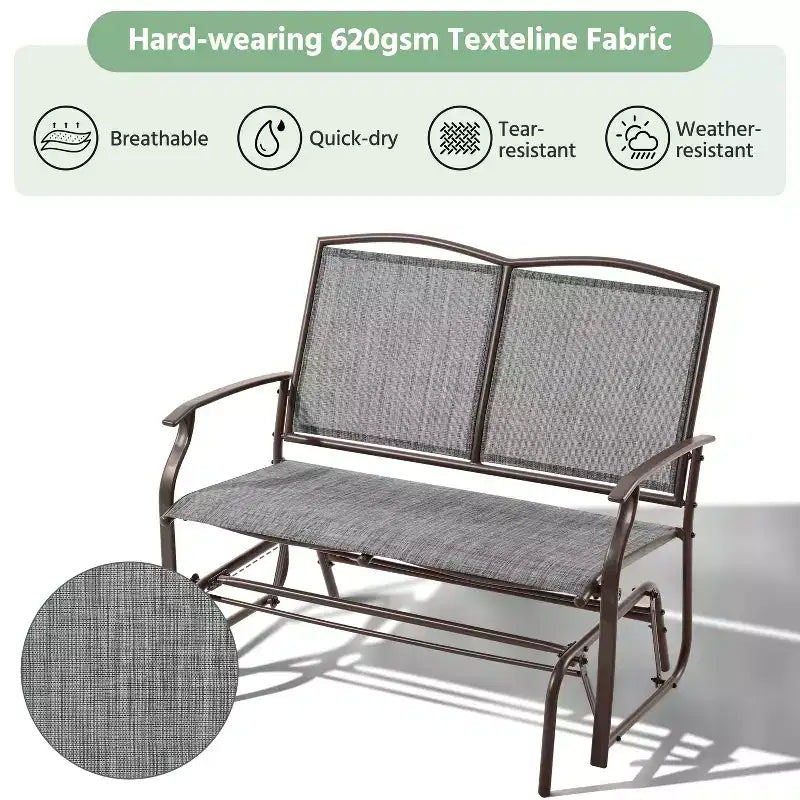 Banc balancelle de terrasse Yaheetech avec cadre en acier