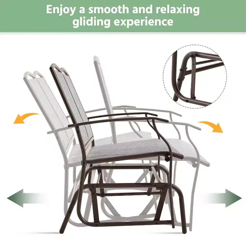 Banc balancelle de terrasse Yaheetech avec cadre en acier
