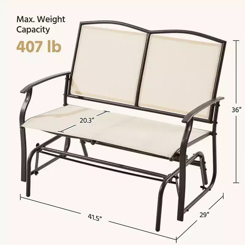 Banc balancelle de terrasse Yaheetech avec cadre en acier