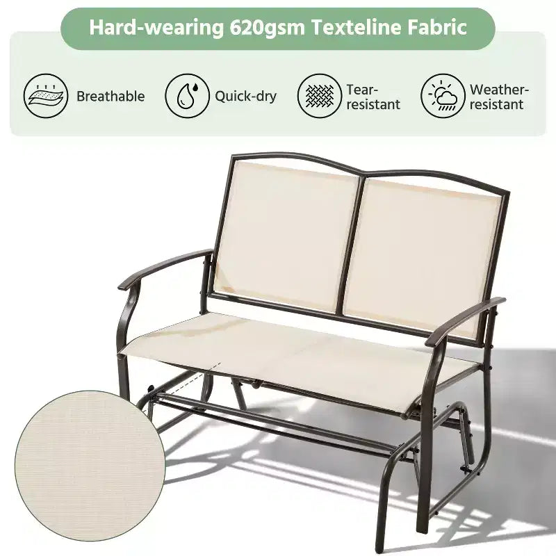 Banc balancelle de terrasse Yaheetech avec cadre en acier