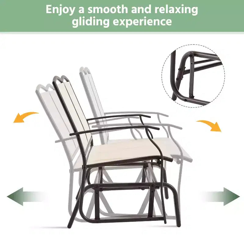 Banc balancelle de terrasse Yaheetech avec cadre en acier