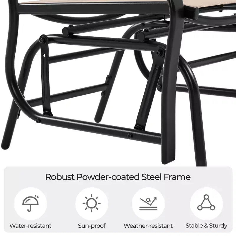 Yaheetech Fauteuil à bascule extérieur de jardin Causeuse de terrasse