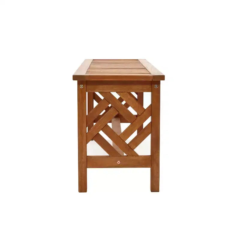 Banc de salle à manger sans dossier en bois massif LuxenHome Carmel