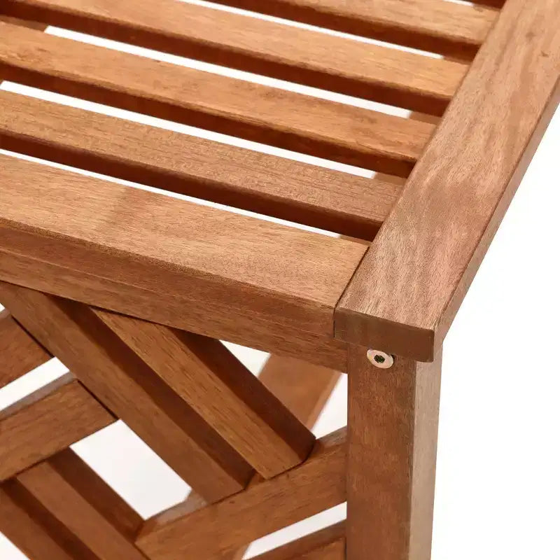 Banc de salle à manger sans dossier en bois massif LuxenHome Carmel