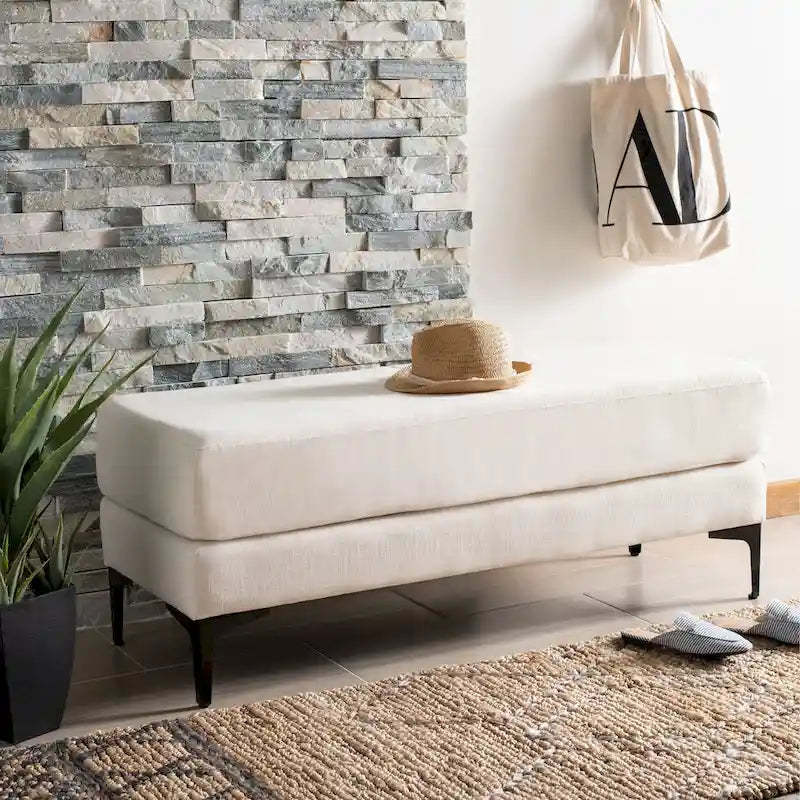 Banc rectangulaire Roena SAFAVIEH – 48 x 18 x 18 – 48L x 18P x 18H