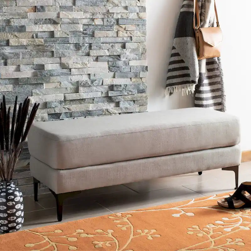 Banc rectangulaire Roena SAFAVIEH – 48 x 18 x 18 – 48L x 18P x 18H
