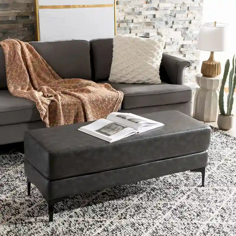 Banc rectangulaire Roena SAFAVIEH – 48 x 18 x 18 – 48L x 18P x 18H