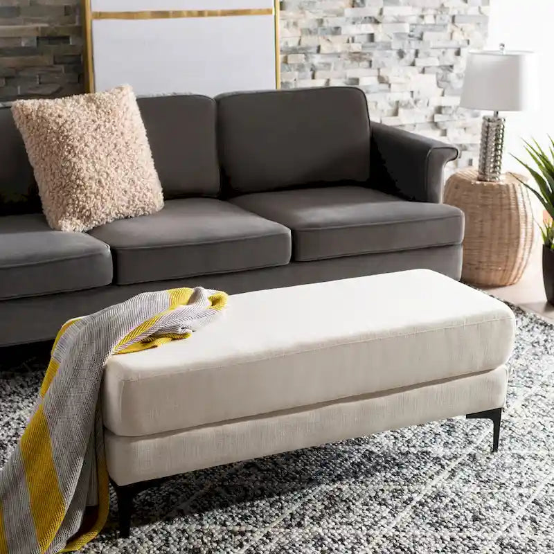 Banc rectangulaire Roena SAFAVIEH – 48 x 18 x 18 – 48L x 18P x 18H