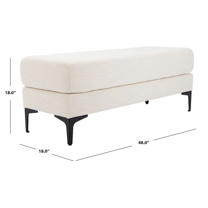Banc rectangulaire Roena SAFAVIEH – 48 x 18 x 18 – 48L x 18P x 18H