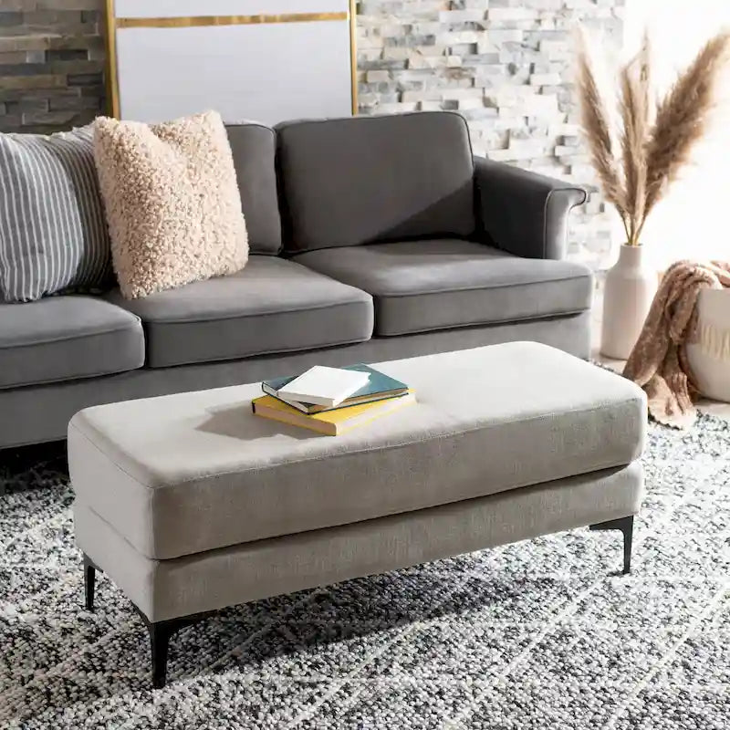 Banc rectangulaire Roena SAFAVIEH – 48 x 18 x 18 – 48L x 18P x 18H