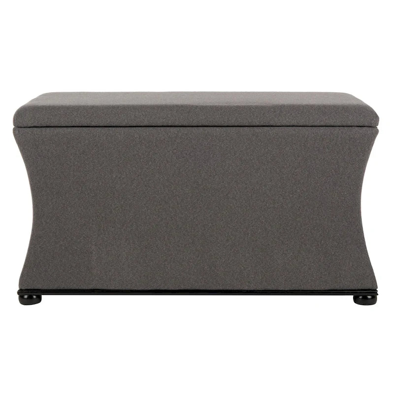 Banc de rangement Gigi en lin crème SAFAVIEH - 36 L x 19 P x 21 H - 36Wx19Dx21H