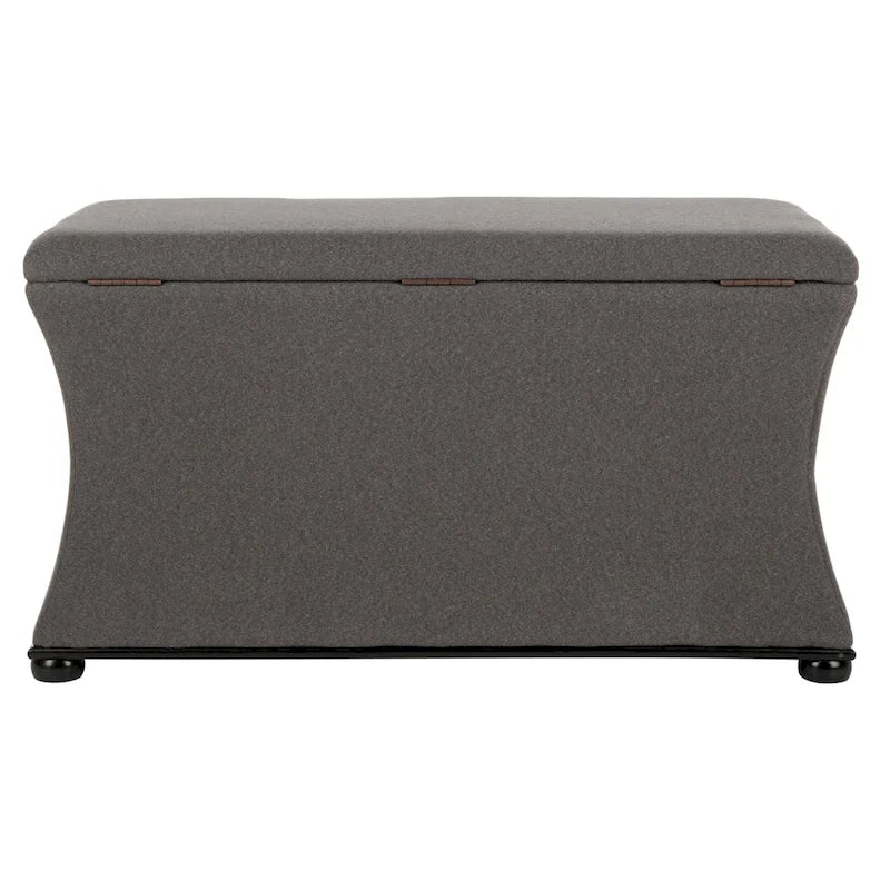Banc de rangement Gigi en lin crème SAFAVIEH - 36 L x 19 P x 21 H - 36Wx19Dx21H