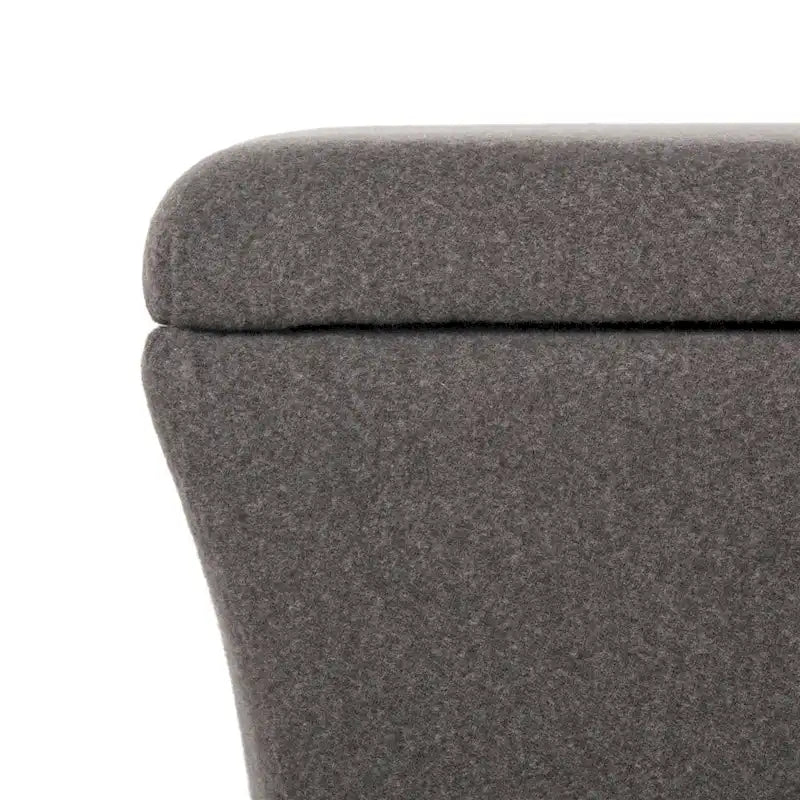 Banc de rangement Gigi en lin crème SAFAVIEH - 36 L x 19 P x 21 H - 36Wx19Dx21H