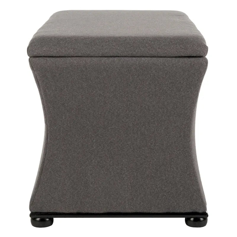 Banc de rangement Gigi en lin crème SAFAVIEH - 36 L x 19 P x 21 H - 36Wx19Dx21H