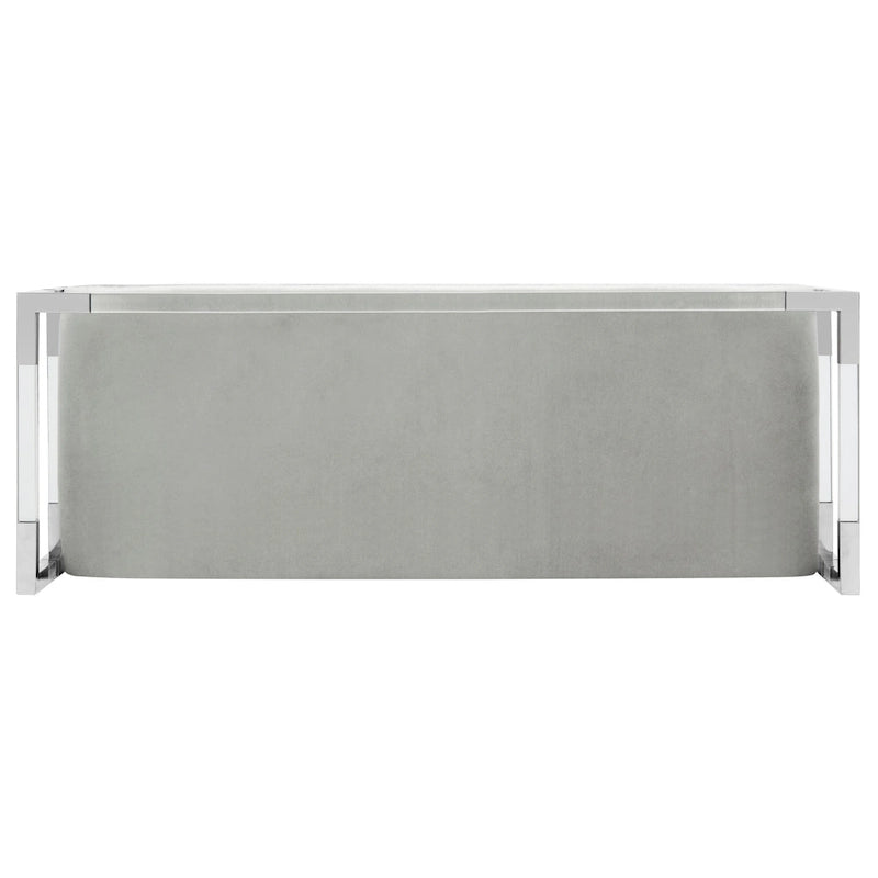 Banc SAFAVIEH Couture Shakti gris acrylique – 50Lx18Px26H