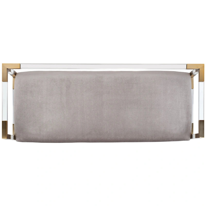 Banc SAFAVIEH Couture Shakti gris acrylique – 50Lx18Px26H