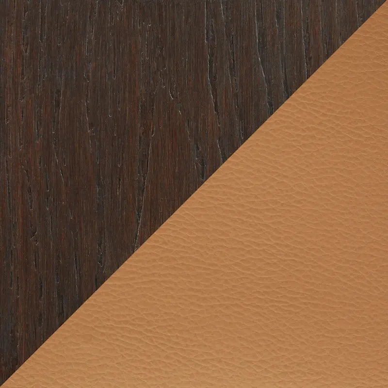 Banc contemporain Chloé avec assise rembourrée et accent en bois - S.O.