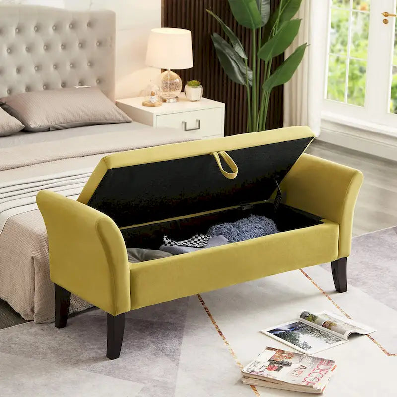 Banc de lit de 130,8 cm avec rangement