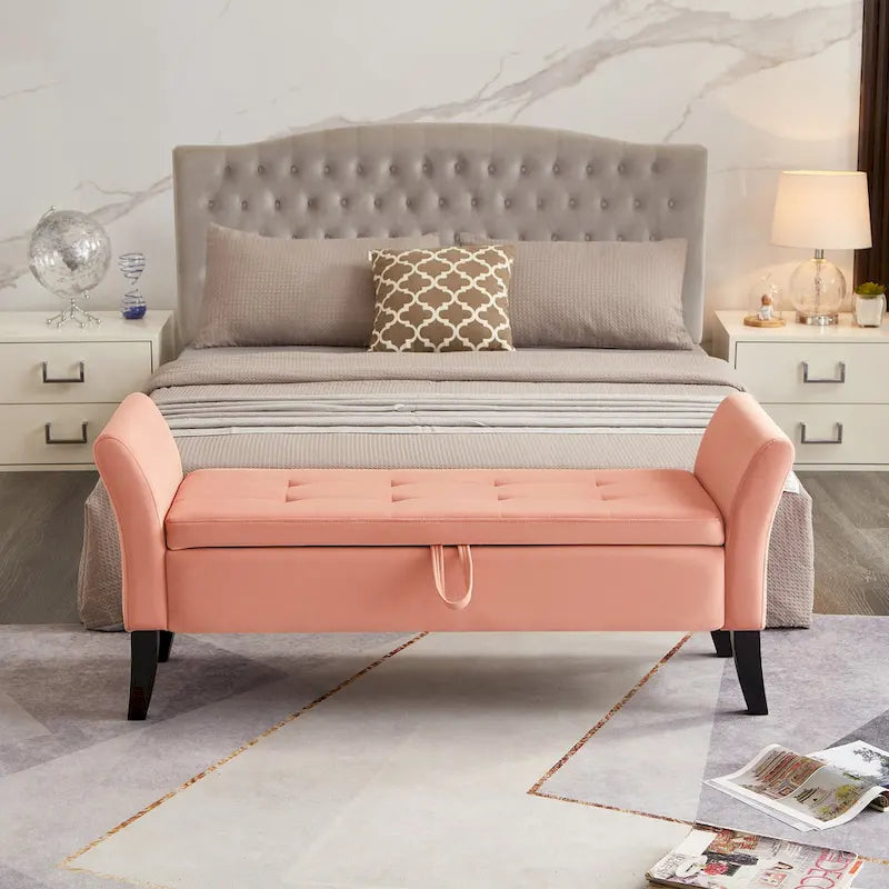 Banc de lit de 130,8 cm avec rangement