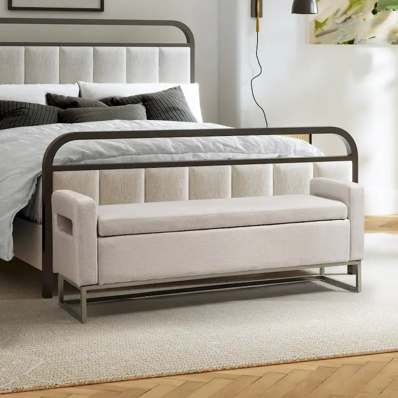 Banc capitonné moderne Diana avec rangement
