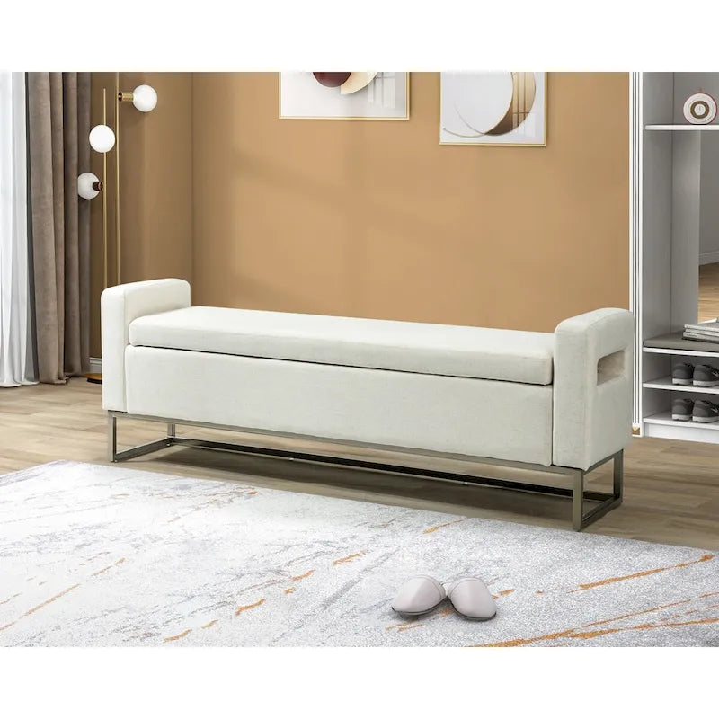 Banc capitonné moderne Diana avec rangement