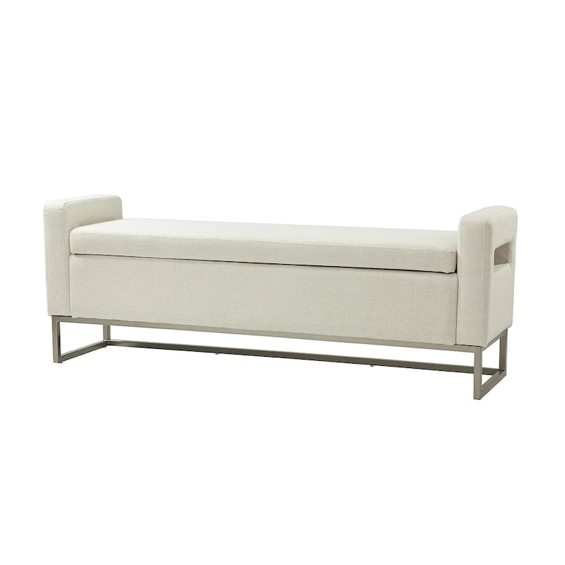Banc capitonné moderne Diana avec rangement