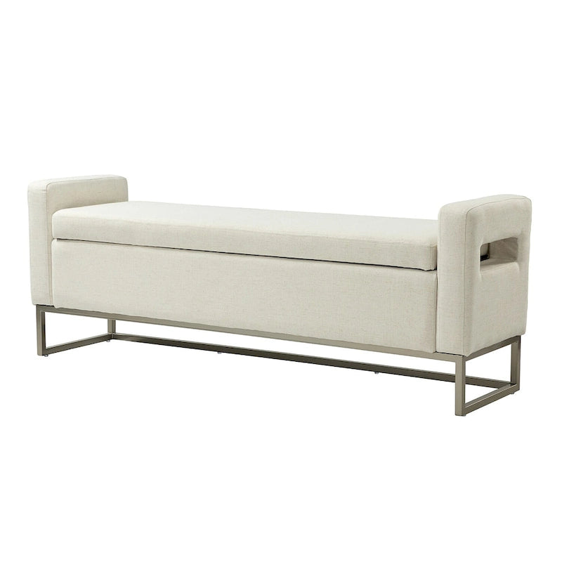 Banc capitonné moderne Diana avec rangement