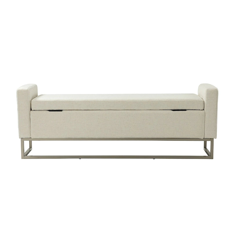 Banc capitonné moderne Diana avec rangement