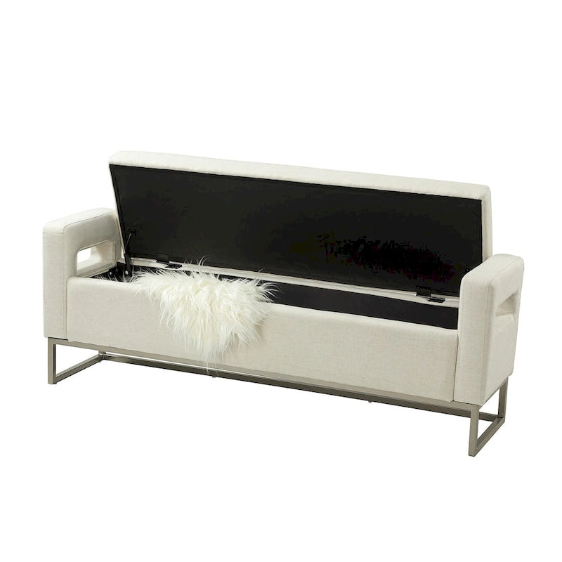 Banc capitonné moderne Diana avec rangement