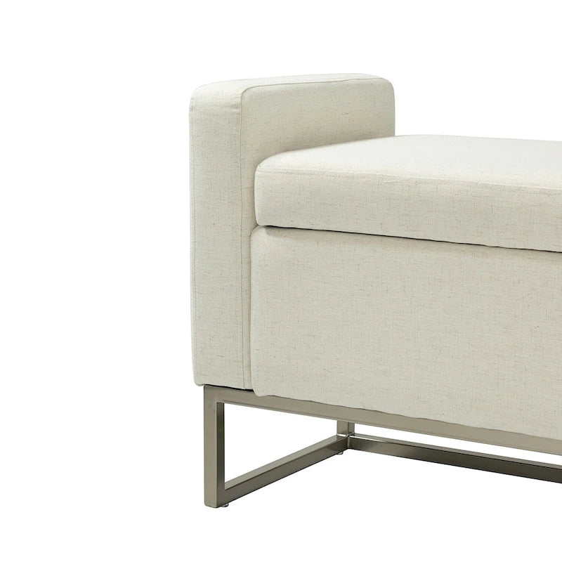 Banc capitonné moderne Diana avec rangement