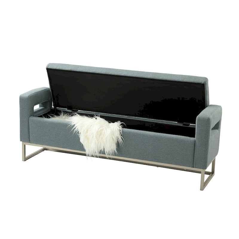 Banc capitonné moderne Diana avec rangement