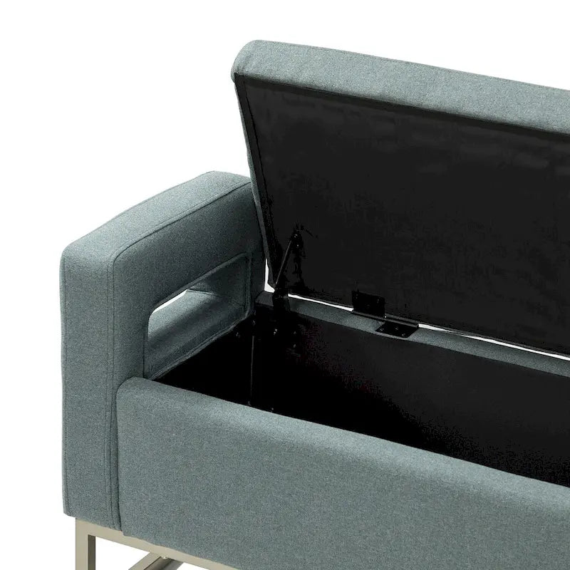 Banc capitonné moderne Diana avec rangement
