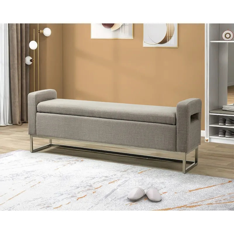 Banc capitonné moderne Diana avec rangement