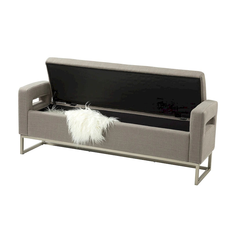 Banc capitonné moderne Diana avec rangement