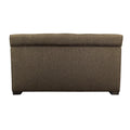 Banc de rangement capitonné Angela à 8 boutons, couleur sable