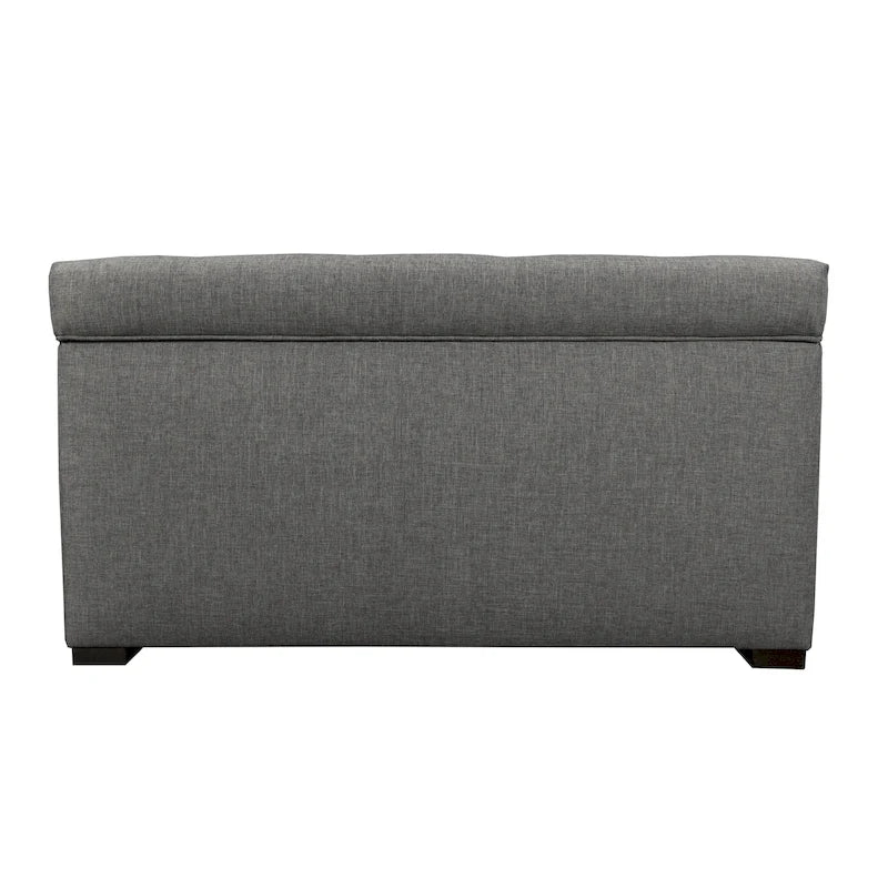 Banc de rangement capitonné Angela à 8 boutons, couleur sable