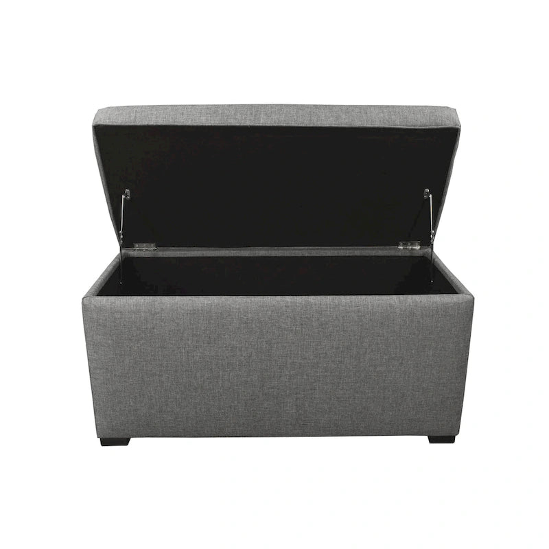 Banc de rangement capitonné Angela à 8 boutons, couleur sable