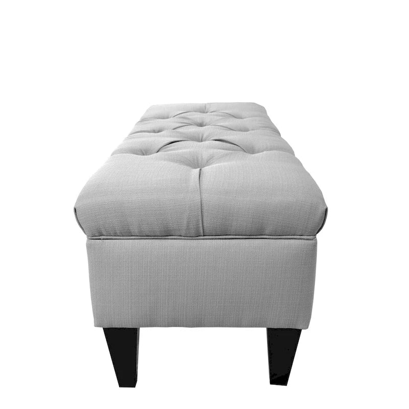 Banc de rangement capitonné Sachi avec diamants