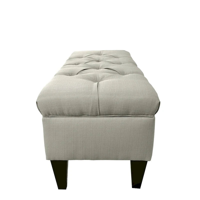 Banc de rangement capitonné Sachi avec diamants