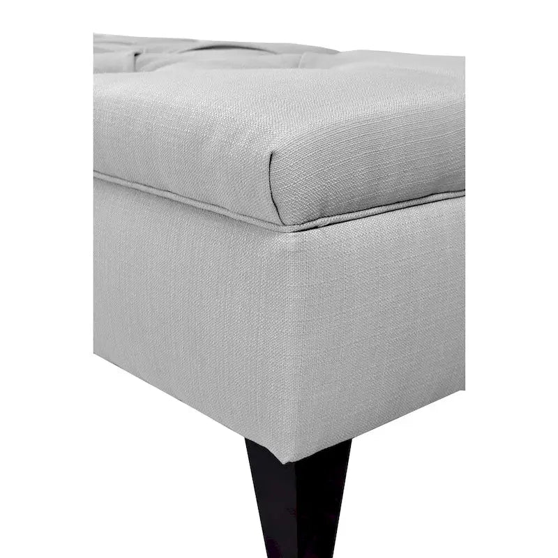 Banc de rangement capitonné Sachi avec diamants