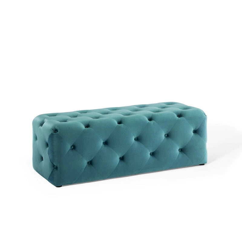 Banc d'entrée en velours capitonné Carson Carrington Ullervad de 48 po