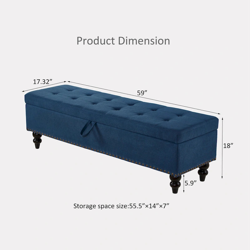 Banc de lit 59 avec rangement