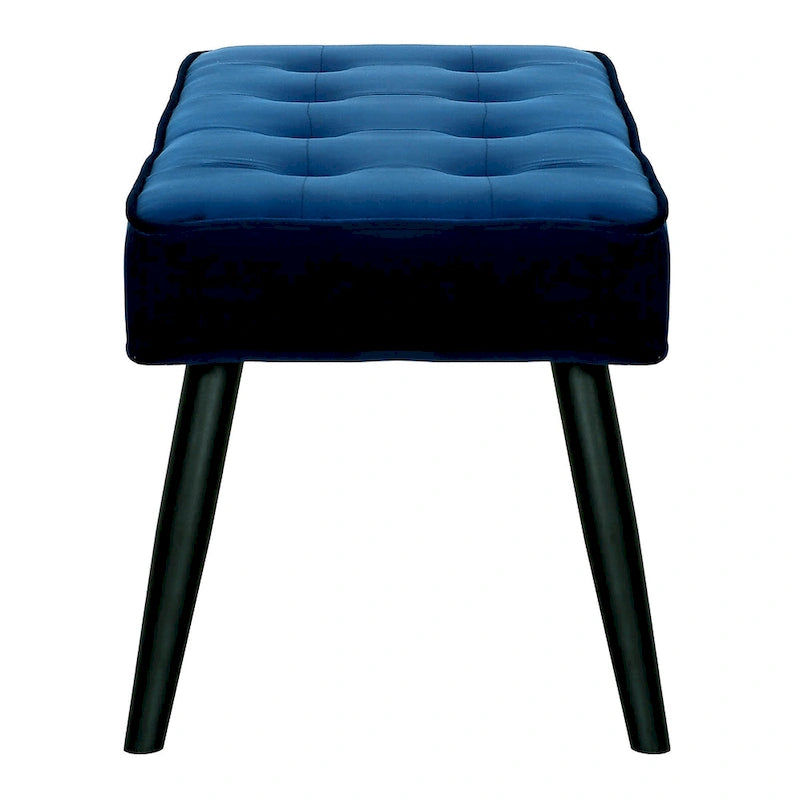 Banc rembourré en velours capitonné Kipp